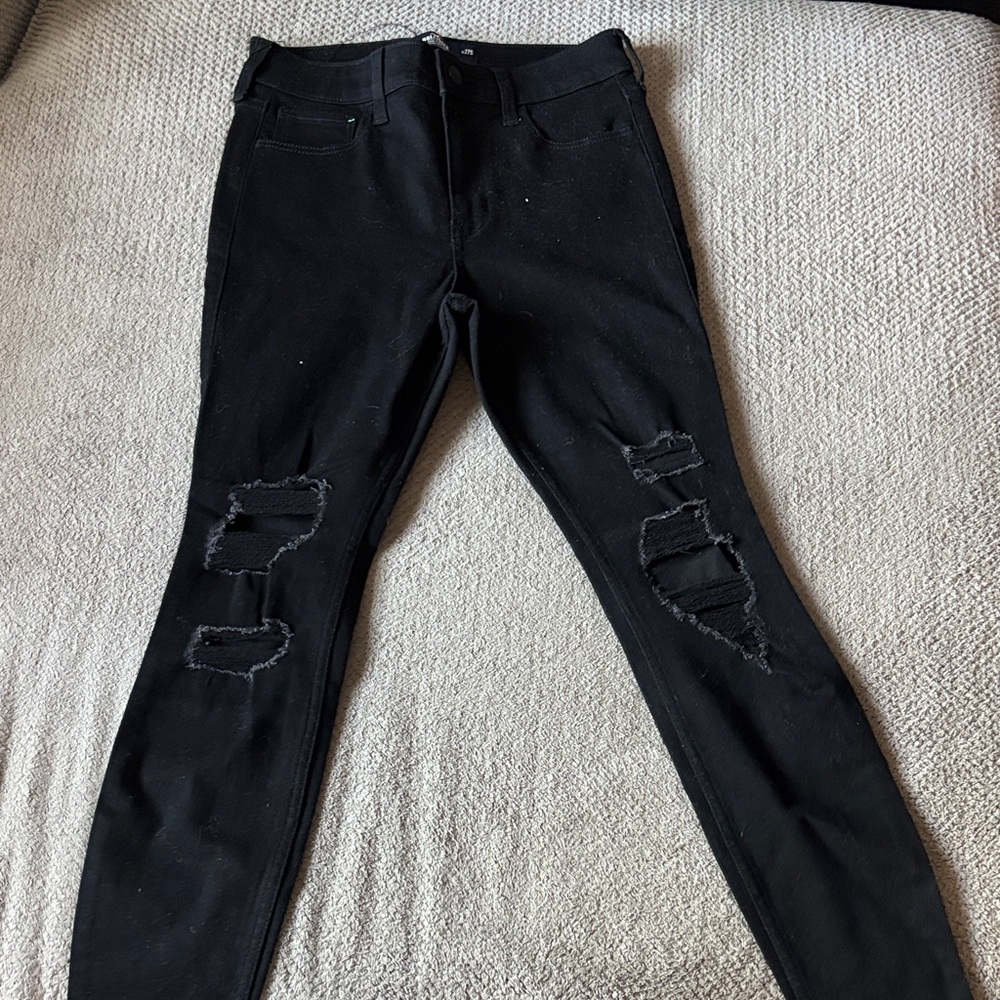 Hollister Black Ripped Women's Skinny Jeans